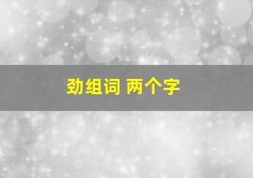 劲组词 两个字